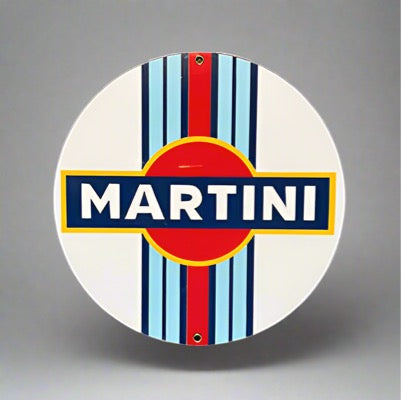 Reproduction d'un panneau rond Martini Racing