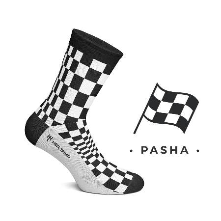 Pasha Black/White Heel Tread Socks Canada - GaragePassions.ca